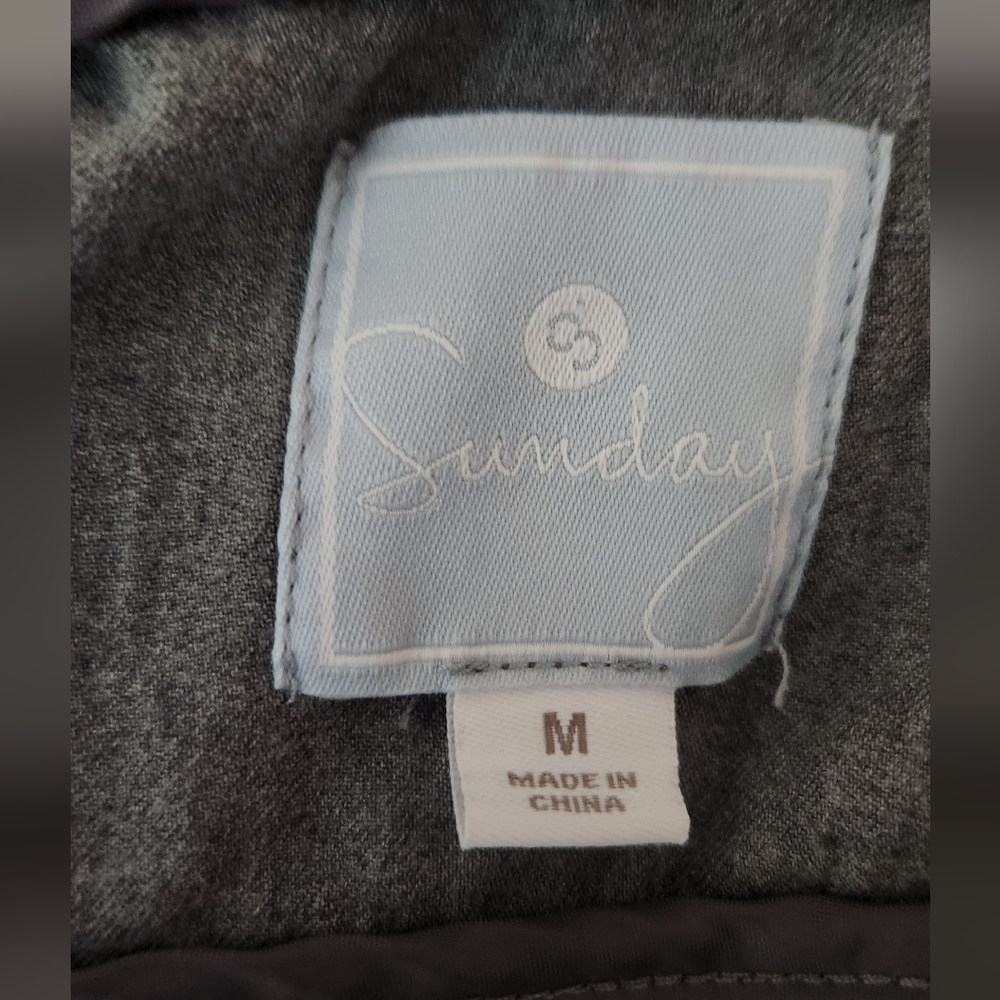 Gray Full Zip Light Jacket Medium - image 6